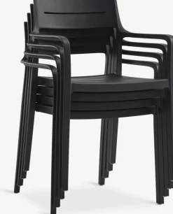 LANGET + INGSTRUPMesa LANGET L207 + 4 sillas INGSTRUP negro