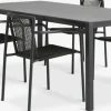 LANGET + KRISTIANSTADMesa LANGET L207 negro + 4 sillas KRISTIANSTAD verde