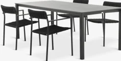 LANGET + TRILLEVALLENMesa LANGET L207 + 4 sillas TRILLEVALLEN negro