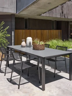 LANGETMesa de jardín LANGET A95xL207 negro