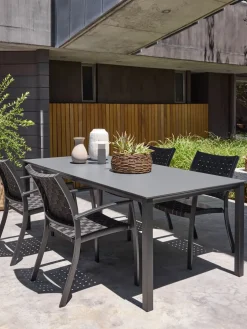 LANGETMesa de jardín LANGET A95xL207 negro