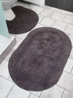 LERDALABASICJuego de alfombrillas de baño LERDALA 2 unidades antracita
