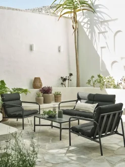 LILLESTROEMConjunto muebles jardín LILLESTROEM 4 plazas negro