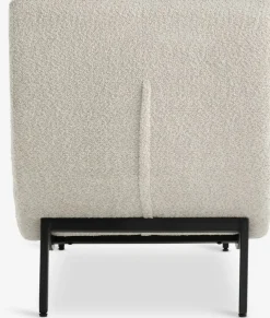 LINDELSESillón chaise longue LINDELSE felpa beis/negro