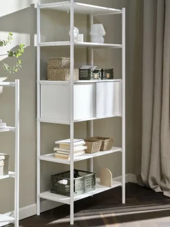 LINDVEDEstantería LINDVED 6 estantes 2 puertas blanco