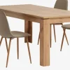 LINTRUP + BISTRUPMesa LINTRUP L190/280 roble salvaje + 4 sillas BISTRUP arena