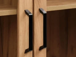 LINTRUPVitrina LINTRUP 2 puertas color roble salvaje natural