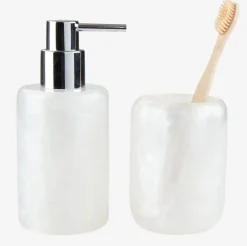 LISTERBYPortacepillos de dientes LISTERBY efecto nácar blanco
