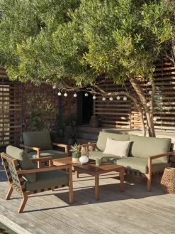 LITSBACKENConjunto muebles jardín LITSBACKEN 4,5 plazas madera dura
