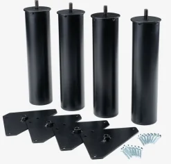 LOFJORDENPatas de cama Ø5xA23cm LOFJORDEN acero negro 4 unidades