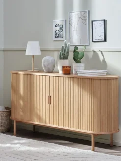 LYNGVIGAparador LYNGVIG 160cm 2 puertas persiana roble natural