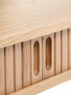 LYNGVIGMesa consola LYNGVIG 50x110 2 puertas persiana roble natural