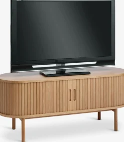 LYNGVIGMueble TV LYNGVIG 120cm 2 puertas persiana roble natural