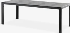 MADERUP + KRISTIANSTADMesa MADERUP L205 negro + 4 sillas KRISTIANSTAD verde