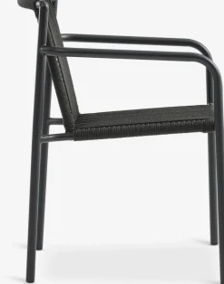 MADERUP + KRISTIANSTADMesa MADERUP L150 negro + 4 sillas KRISTIANSTAD verde