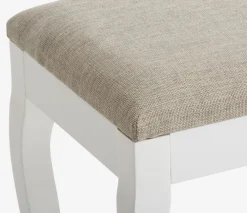 MALLINGTocador + taburete MALLING con espejo blanco/beis