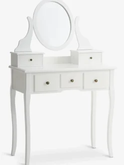 MALLINGTocador MALLING con espejo y 5 cajones blanco