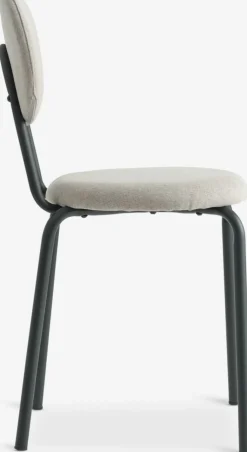 MALTSilla de comedor MALT tela arena/negro