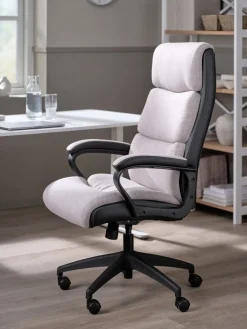 MARBJERGSilla de oficina MARBJERG polipiel negro/gris