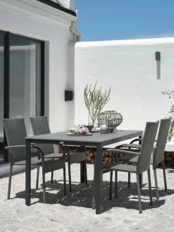 MARIELYST + GUDHJEMMesa MARIELYST L150 + 4 sillas GUDHJEM gris