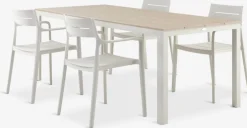 MARIELYST + INGSTRUPMesa MARIELYST L205 + 4 sillas INGSTRUP beis