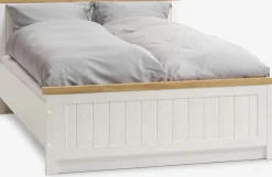 MARKSKELEstructura cama MARKSKEL 135x190 blanco/roble salvaje nat