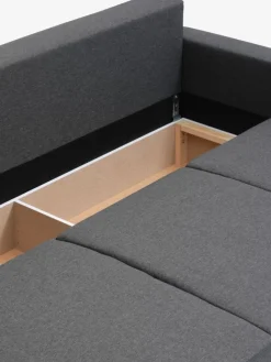 MARSLEVSofá cama MARSLEV 3 plazas tela gris oscuro