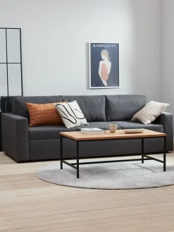 MARSLEVSofá cama MARSLEV 3 plazas tela gris oscuro