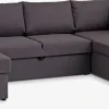 MARSLEVSofá cama rinconera MARSLEV tela gris oscuro