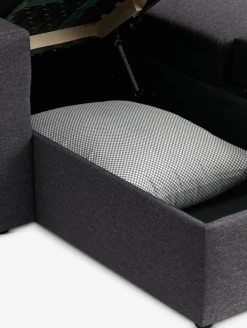 MARSLEVSofá cama rinconera MARSLEV tela gris oscuro