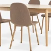 MARSTRAND + EJSTRUPMesa MARSTRAND L200/280 roble natural+4 EJSTRUP arena oscuro
