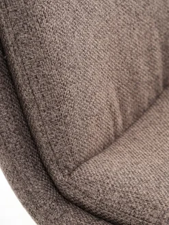 MELBYSilla de comedor MELBY tela marrón claro/negro