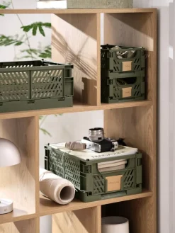 MILASCesta MILAS A16xL25xA10 plegable verde oliva