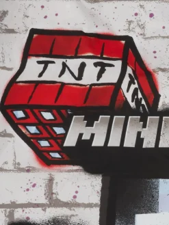 MINECRAFTJuego funda nórdica MINECRAFT 155x220 gris