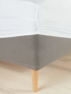 MIRIAMBASICSábana bajera ajustable microfibra MIRIAM 90x200x25 blanco
