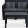 MOLDEConjunto muebles jardín MOLDE 4 plazas gris