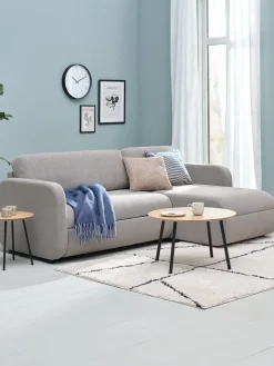 MOMMARKSofá cama chaise longue MOMMARK tela beis