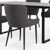 MOSELUND + PEBRINGEMesa MOSELUND L180 cerámica + 4 PEBRINGE gris/negro