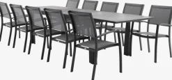 MOSS + STRANDBYMesa MOSS L214/315 + 4 sillas STRANDBY gris