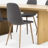 MUNKEBY + JONSTRUPMesa MUNKEBY L180 roble cálido + 4 JONSTRUP asfalto