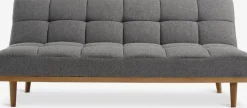 NEJEDESofá cama NEJEDE tela gris claro