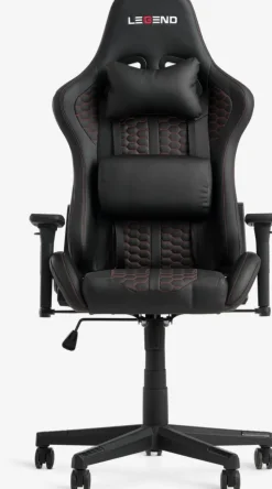 NIBESilla gaming NIBE polipiel negro/rojo