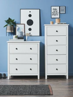 NORDBYCómoda NORDBY 5 cajones blanco