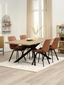 NORTOFTMesa de comedor NORTOFT 95x200 color roble cálido/negro