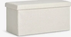 NYSTEDPuf NYSTED 76x38 con almacenaje felpa blanco crudo