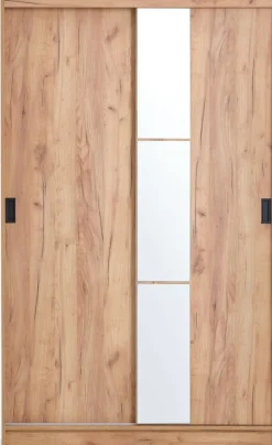 ODDERArmario ODDER 120x201 2 puertas correderas con espejo roble