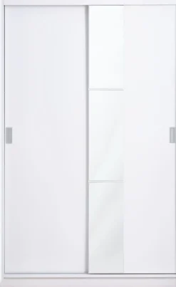 ODDERArmario ODDER 120x201 2 puertas correderas con espejo blanco