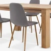 OLDE + JONSTRUPMesa OLDE L160 roble natural + 4 sillas JONSTRUP gris