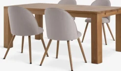 OLDE + THORUPMesa OLDE L200 roble natural + 4 sillas THORUP beis/roble