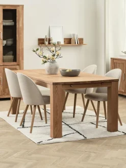 OLDE + THORUPMesa OLDE L200 roble natural + 4 sillas THORUP beis/roble